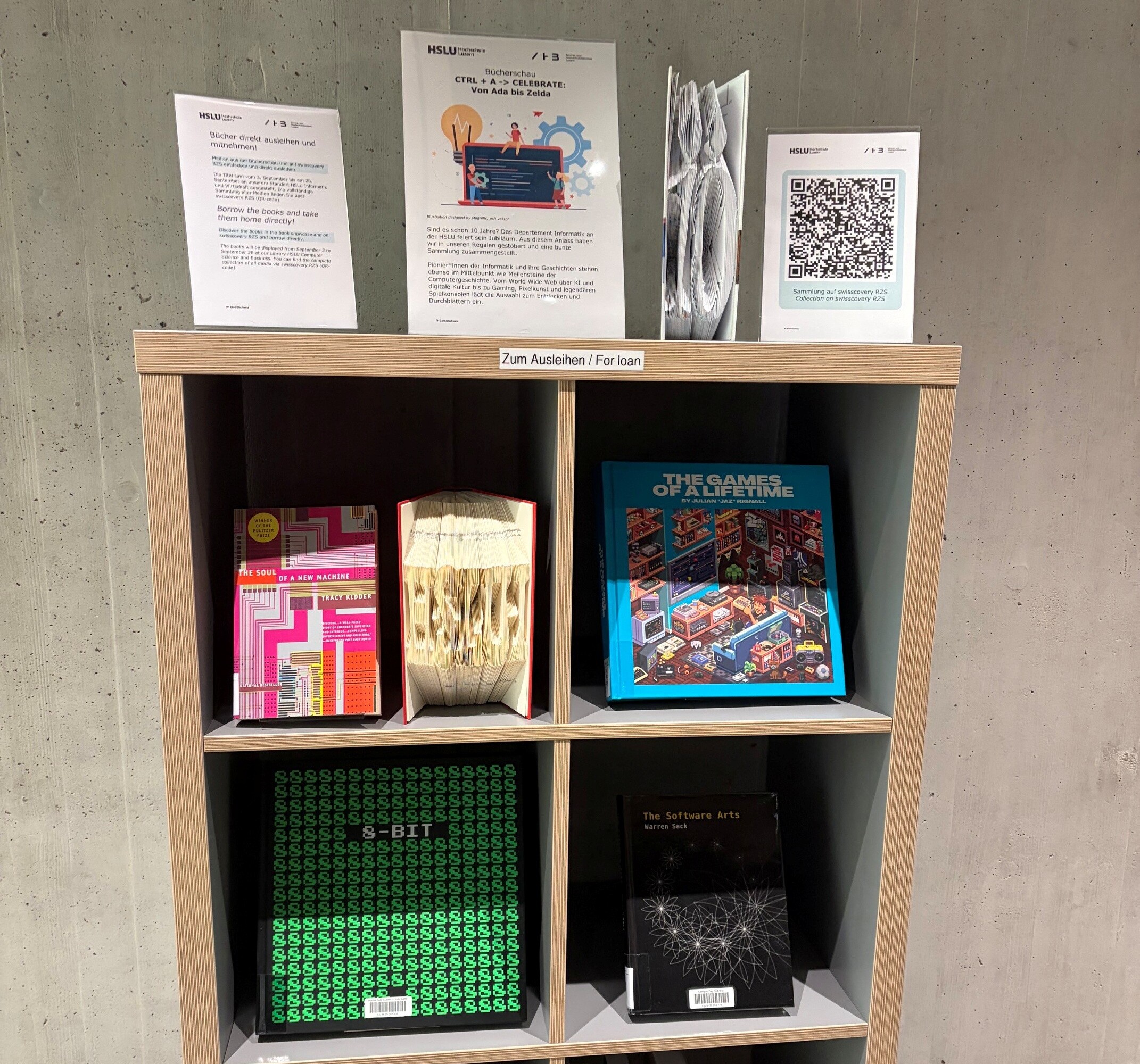 Bild Bücherschau des Departementsjubiläums in der Bibliothek
